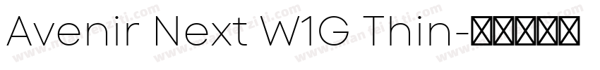 Avenir Next W1G Thin字体转换
